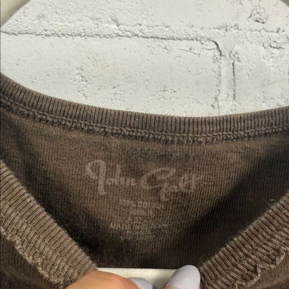 John Galt Brown Short Sleeve Tiny T Shirt - Size Small - Like New - Cute Top - Picture 2 of 3